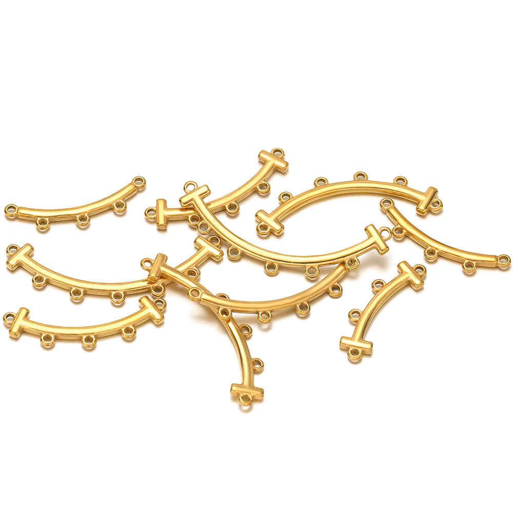 Layered Necklace Set - 10 قطعة اسطوانة من الفولاذ المقاوم