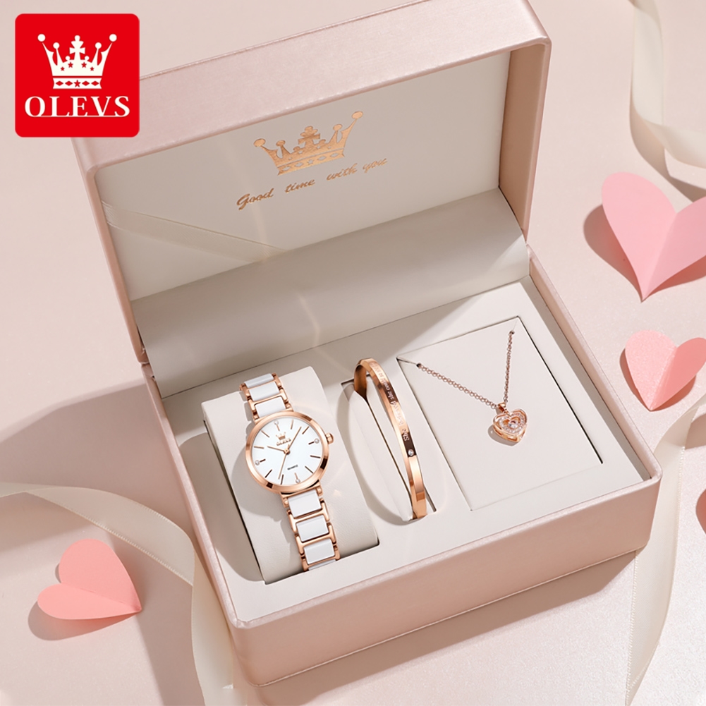 Women Accessories Bracelet - OLEVS ساعة نسائية 5877 ساعة كوارتز