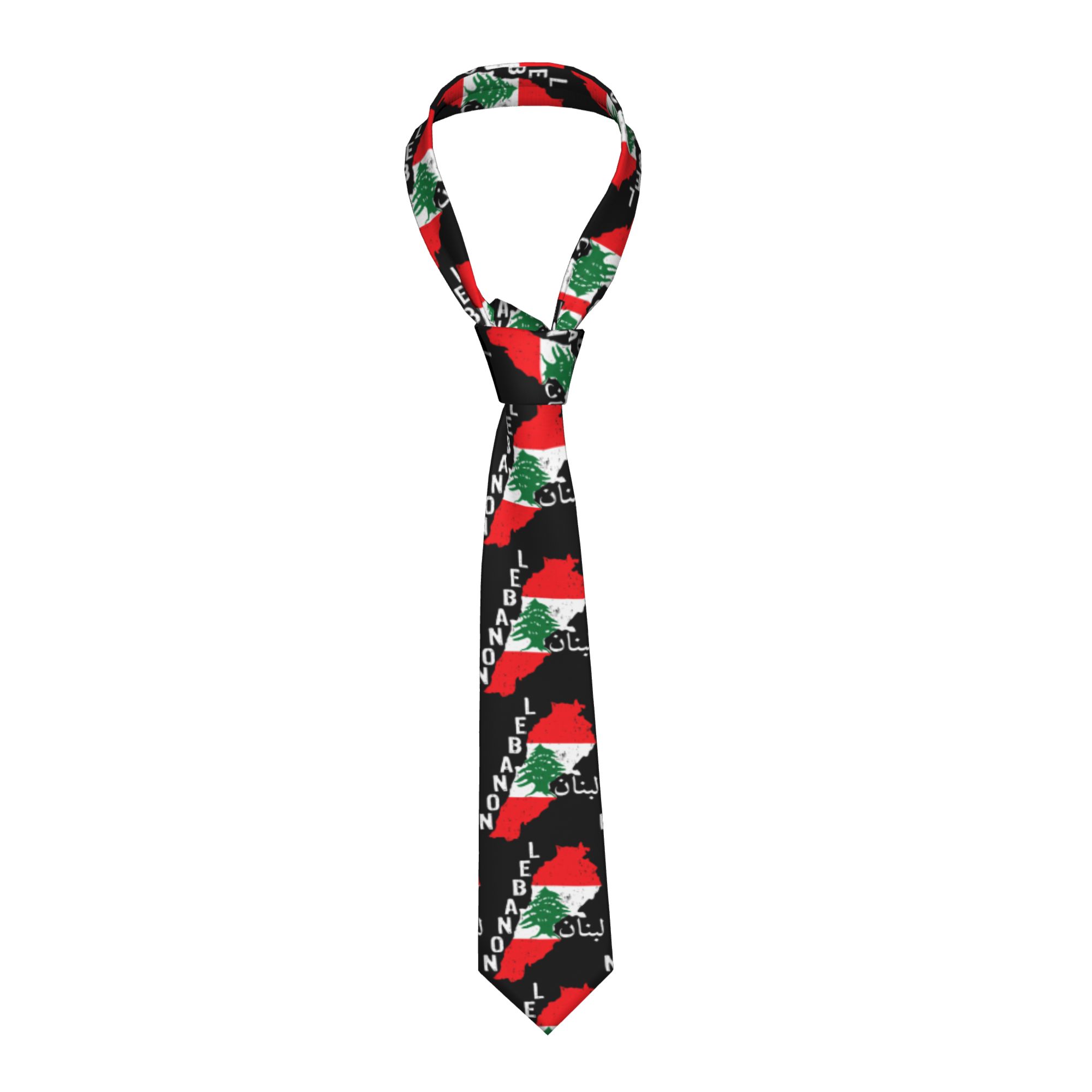 Women Accessories Lebanon - ربطة عنق بتصميم خريطة علم لبنان