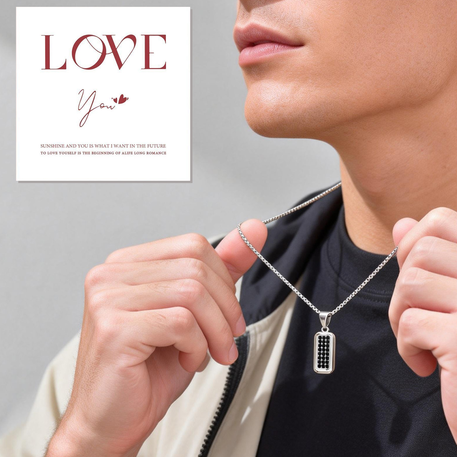 قلادة شخصية للرجال على شكل علا - مراجعة Layered Necklace Set وسعره
