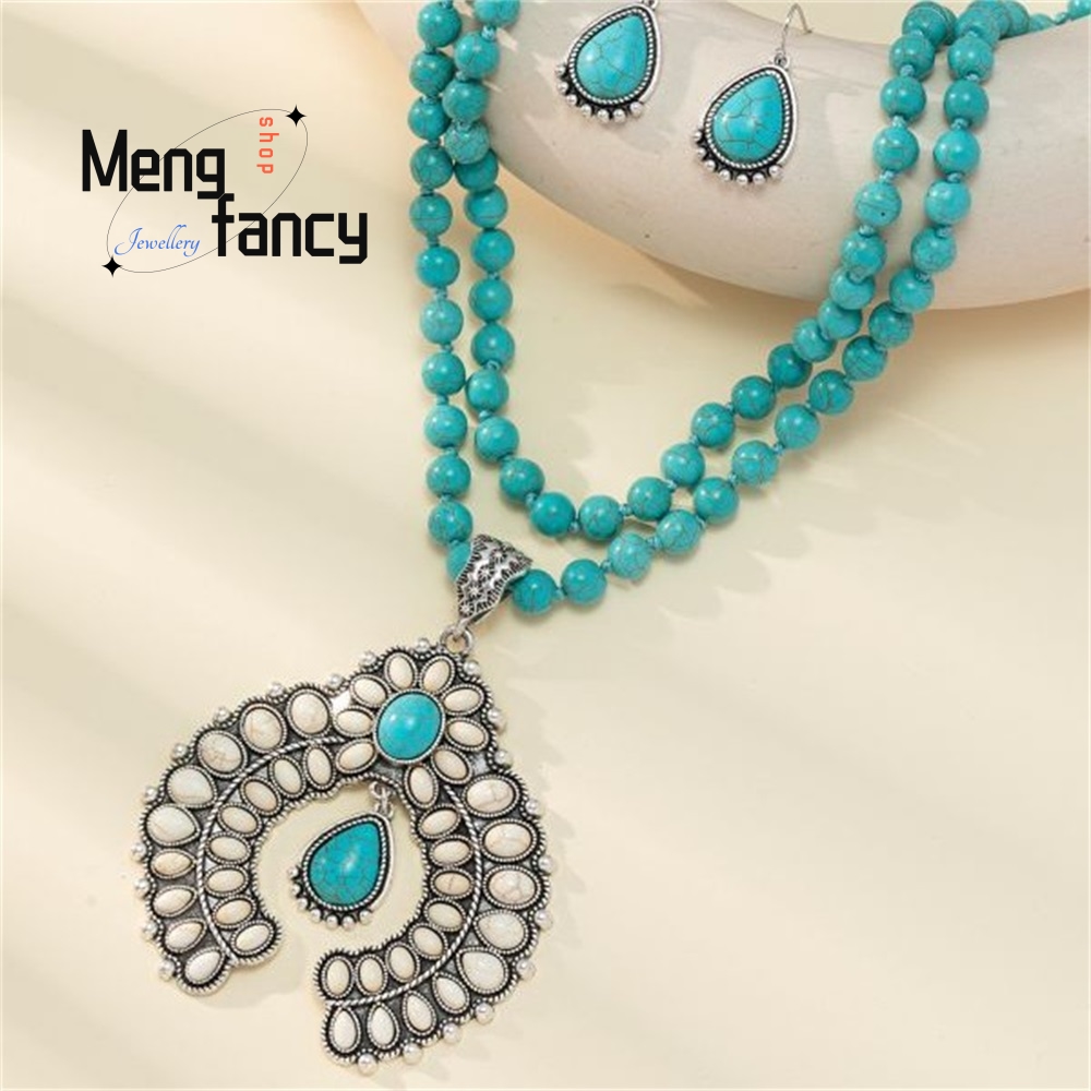 الرجعية ثلاث طبقات زهرة الأقرا - مراجعة Layered Necklace Set وسعره