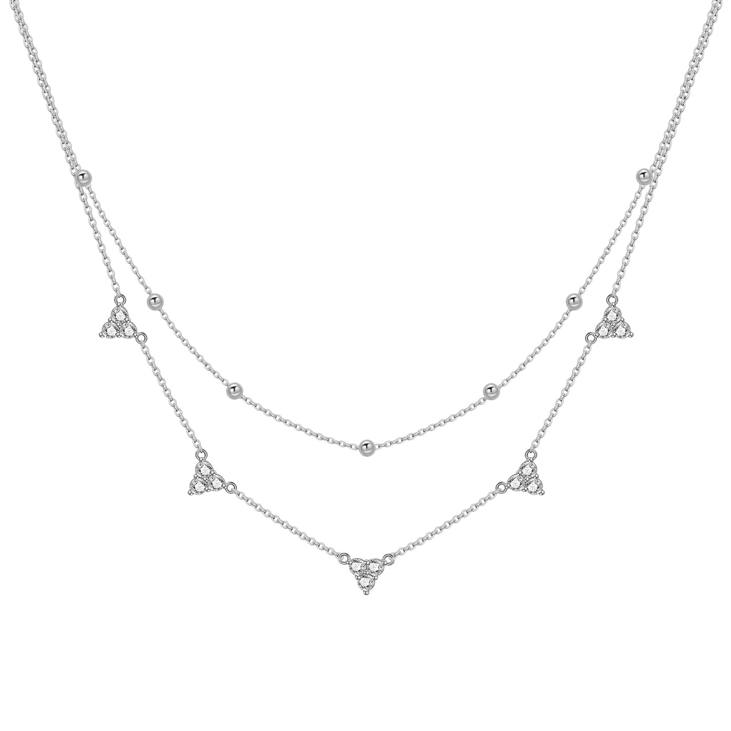 قلادة PANPOKI925 من الفضة الإس - مراجعة Layered Necklace Set وسعره