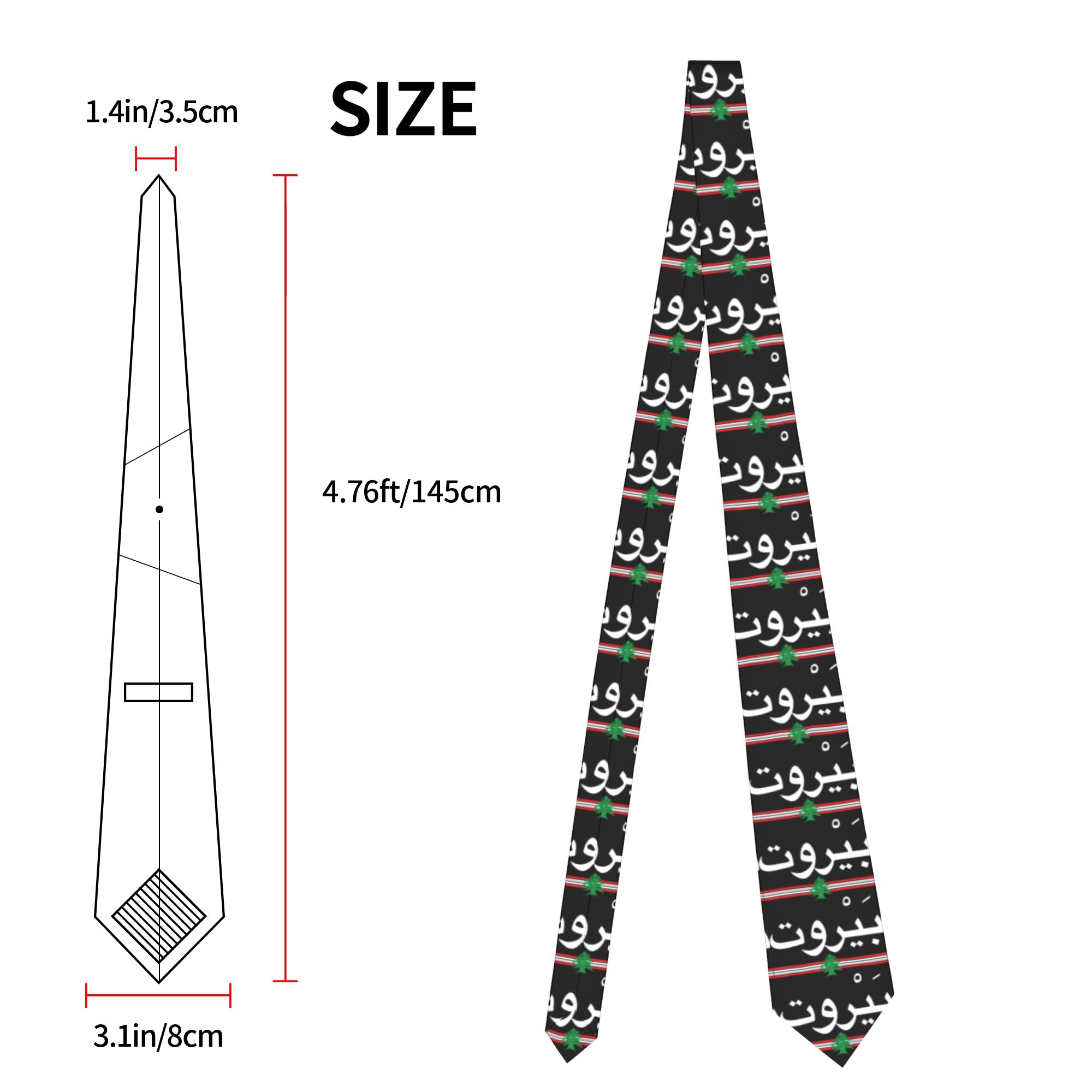 ربطة عنق بتصميم علم بيروت وشعا - مراجعة Women Accessories Lebanon وسعره