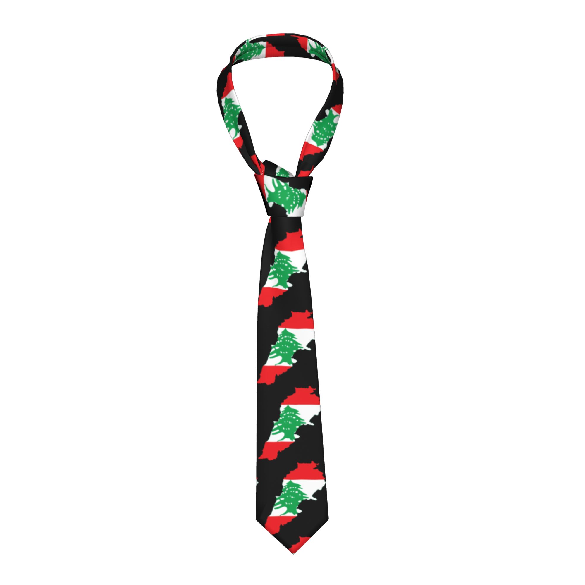 ربطة عنق بتصميم خريطة وعلم لبن - مراجعة Women Accessories Lebanon وسعره