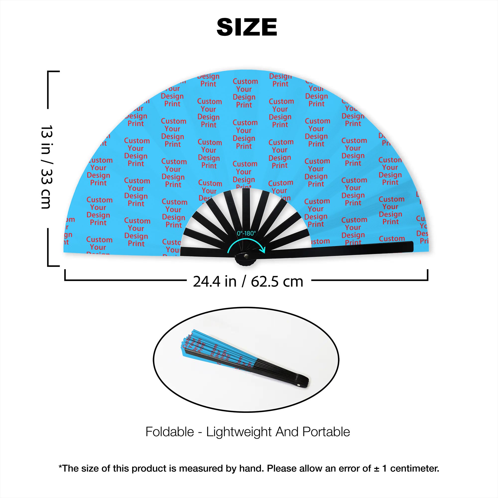 مروحة يدوية أنيقة مخصصة بتصميم - مراجعة Women Accessories Logo Design وسعره