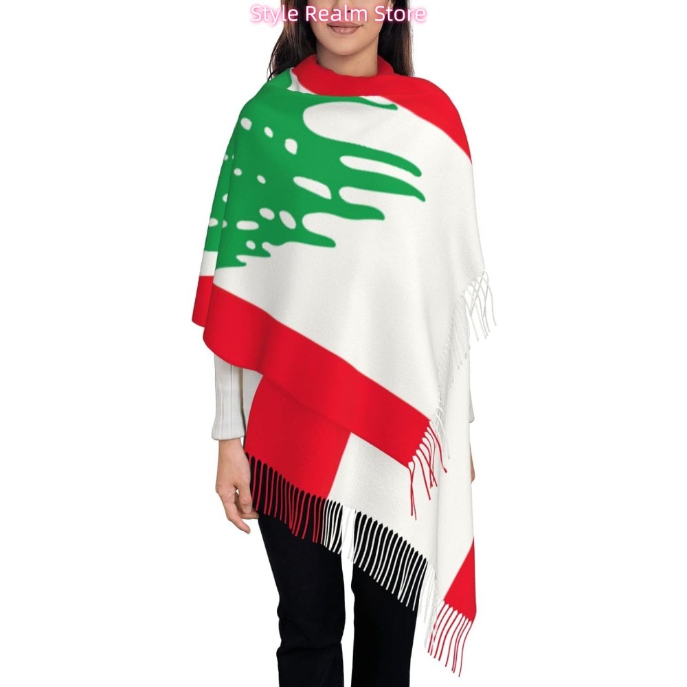 وشاح بوليستر مطبوع عليه علم لب - مراجعة Women Accessories Lebanon وسعره