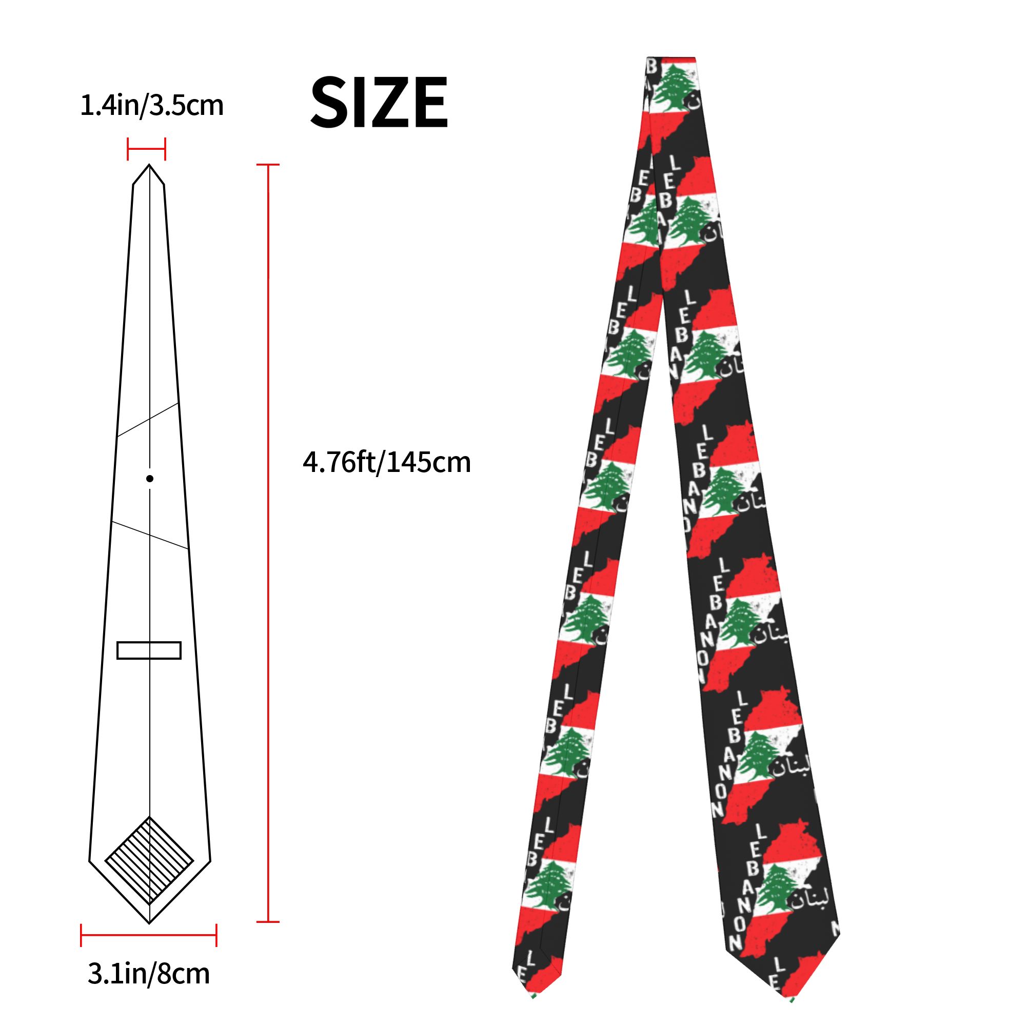ربطة عنق بتصميم خريطة علم لبنا - مراجعة Women Accessories Lebanon وسعره