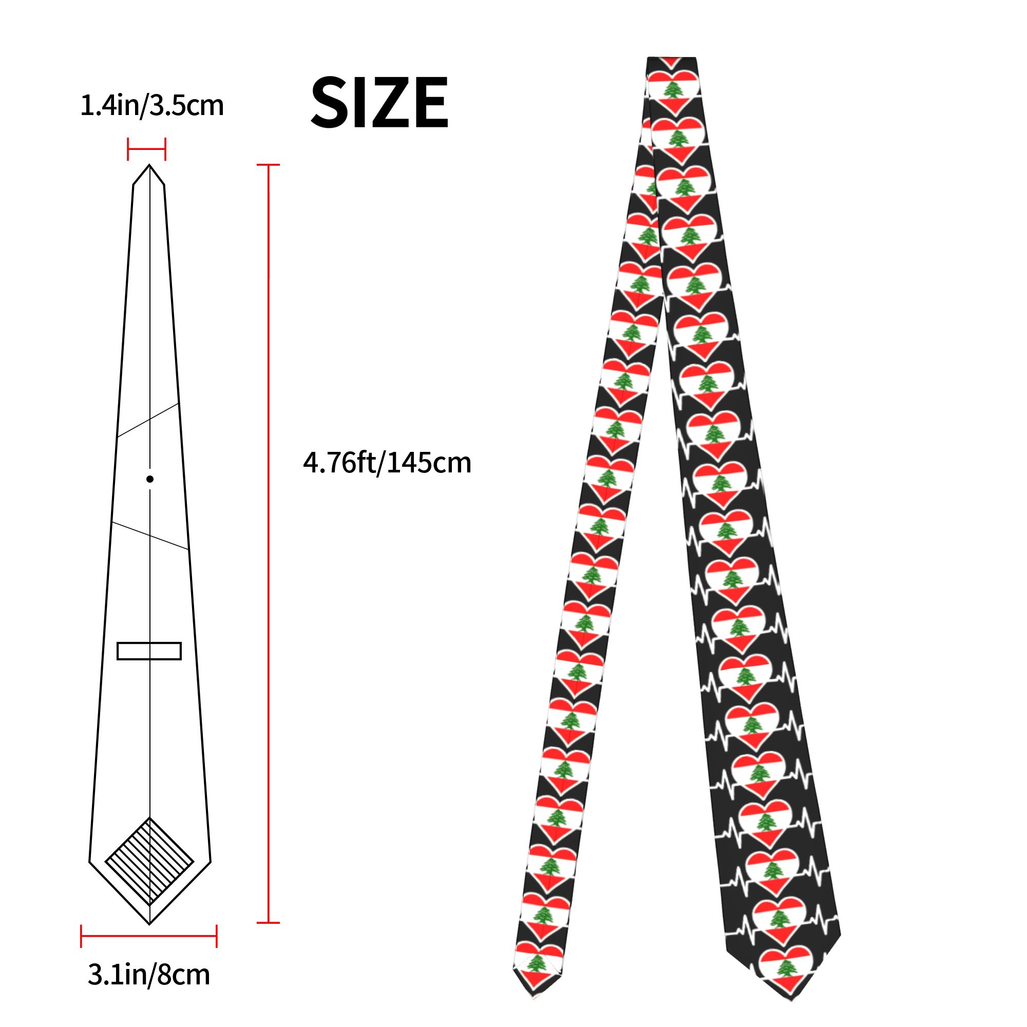ربطة عنق بتصميم علم لبنان ونبا - مراجعة Women Accessories Lebanon وسعره