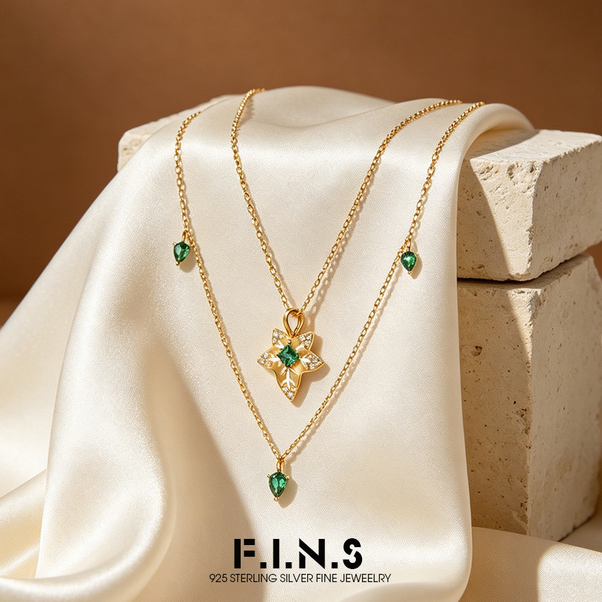 قلادة فاخرة من الفضة الإسترلين - مراجعة Layered Necklace Set وسعره