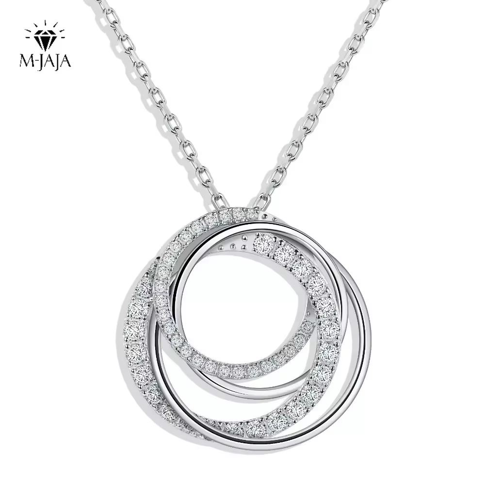 M-JAJA Moissanite Pendant Neck - مراجعة Layered Necklace Set وسعره